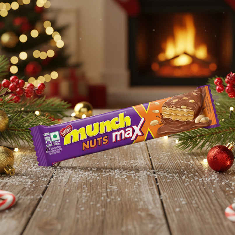 Munch Max Nuts | Double Choco Coated Wafer Bar With Crunchy Nuts