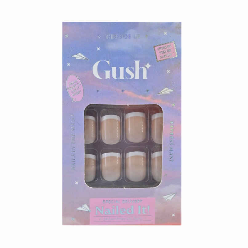 Gush Beauty Nailed It | Reusable Luxury Press On Nails | Super Short Square | Square Nude | Mauve