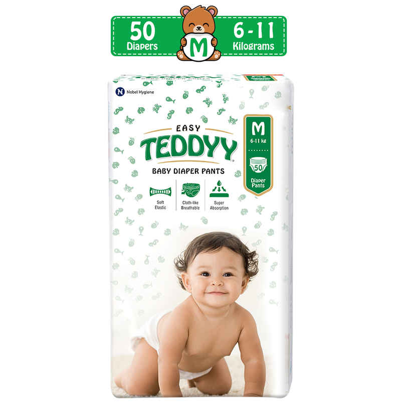 Teddyy Baby Easy Pant Diapers Medium | 7-12 kgs