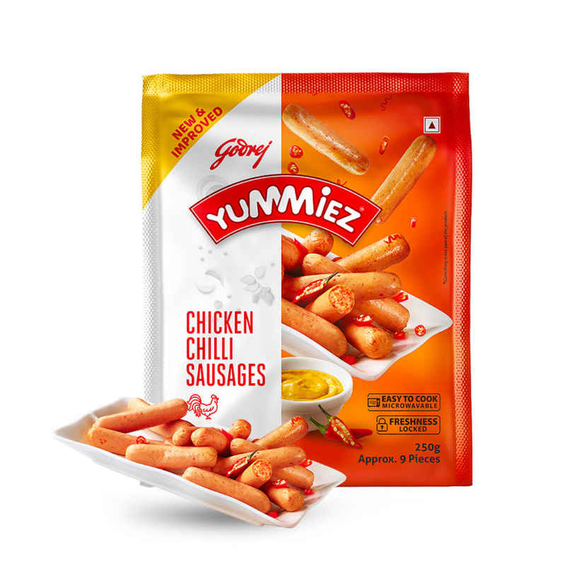 Godrej Yummiez Chilli Chicken Sausages Godrej Yummiez Chilli Chicken Sausages