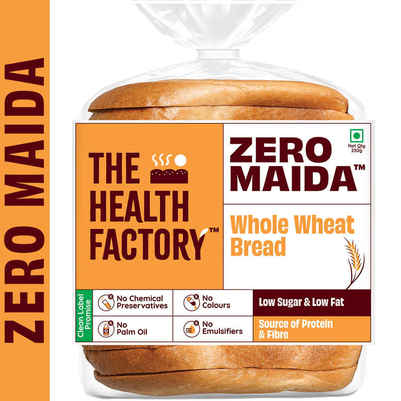 The Health Factory Zero Maida Bread - 100% Whole Wheat