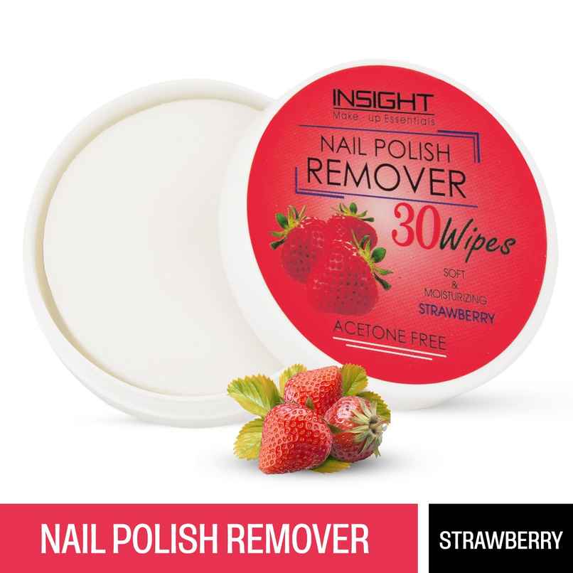 Insight Cosmetics Nail Polish Remover Wipes - Strawberry