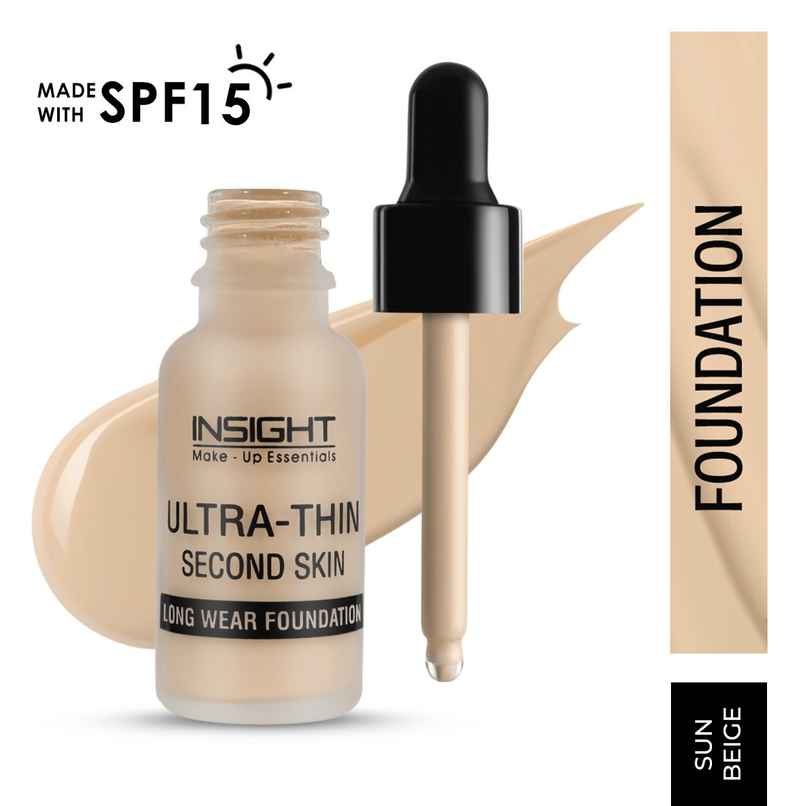 Insight Cosmetics Ultra-Thin Second Skin Long Wear Foundation - 03 Sunbeige(20Ml)