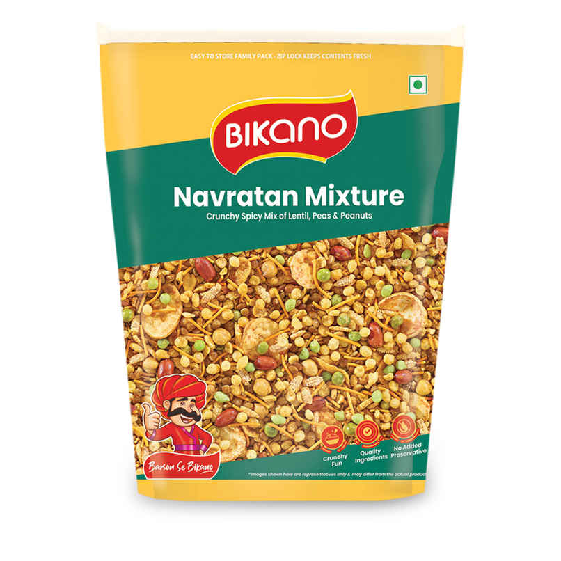 Bikano Navratan Mixture | Crunchy & Spicy Indian Snack | Protein & Fiber-Rich | Tea-Time & Anytime Snack