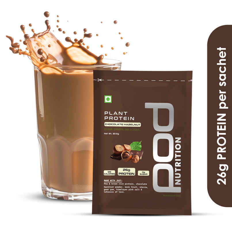 Pod Nutrition Chocolate Hazelnut Plant Protein - 26G Protein - Single Serve