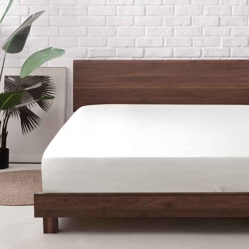 BAY6 White Terry Cotton 220 GSM Waterproof Mattress Protector For Single Size Bed