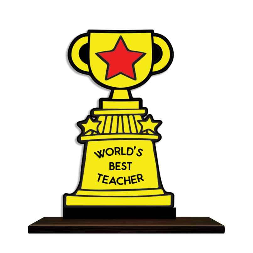 Best Teacher Trophy | Teachers Day Special | Mad Over Prints