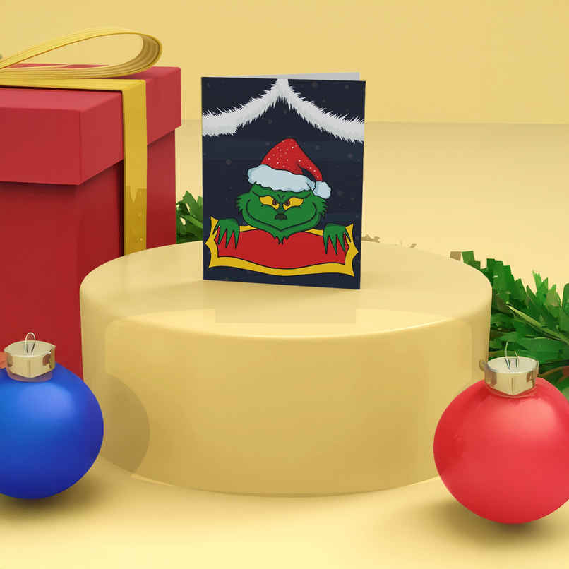 Grinch Christmas Gift Tag | Mad Over Print