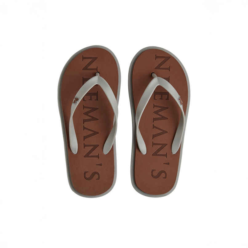 Neemans Unisex Eco Classic Slippers Brown with Grey-7