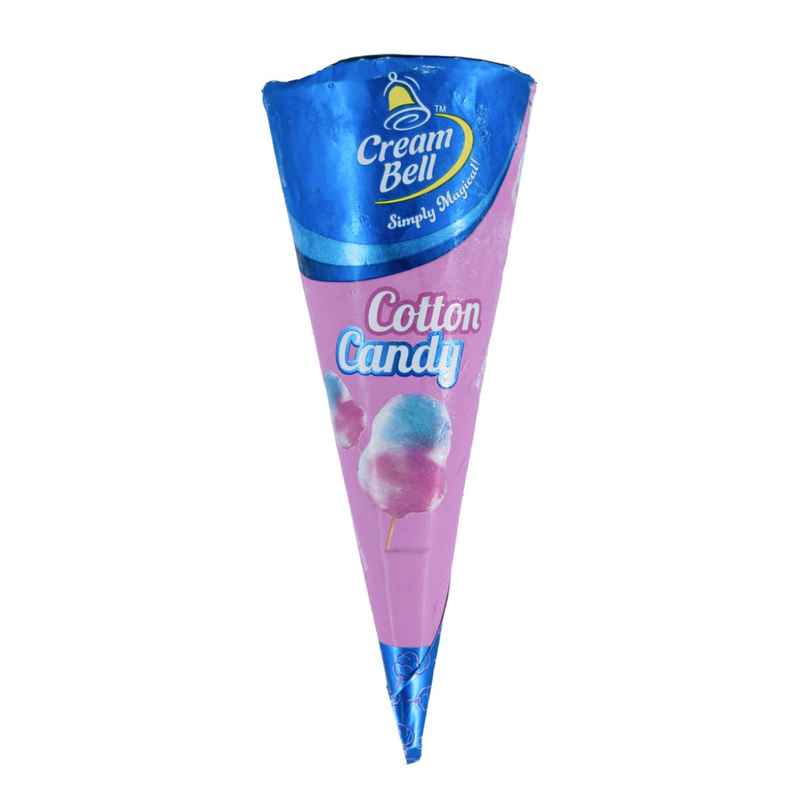 Cream Bell Cotton Candy Cone