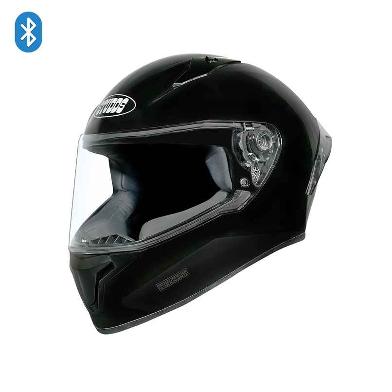 Studds Thunder Bluetooth Helmet | Music - Calls & Voice Control | Black - XL