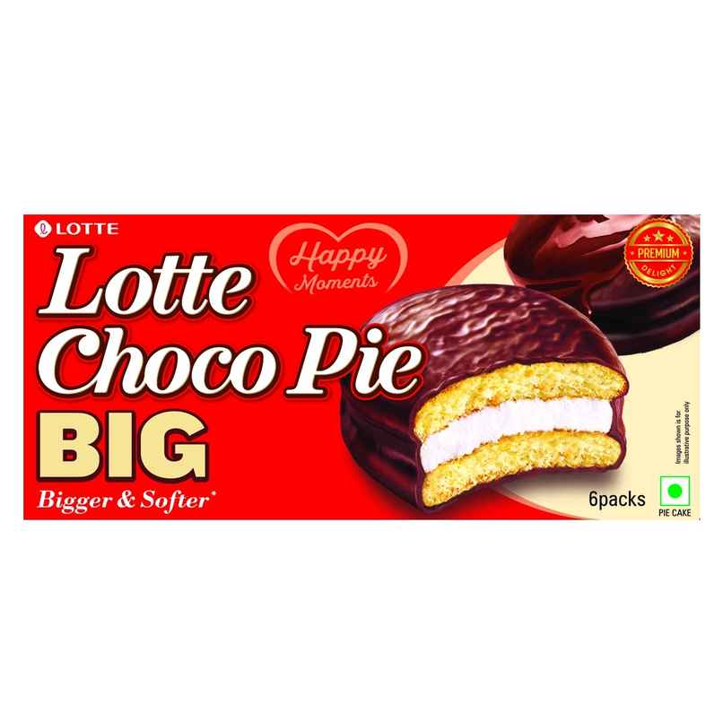 Lotte Choco Pie Big | Soft & Chocolatey | Pack of 6