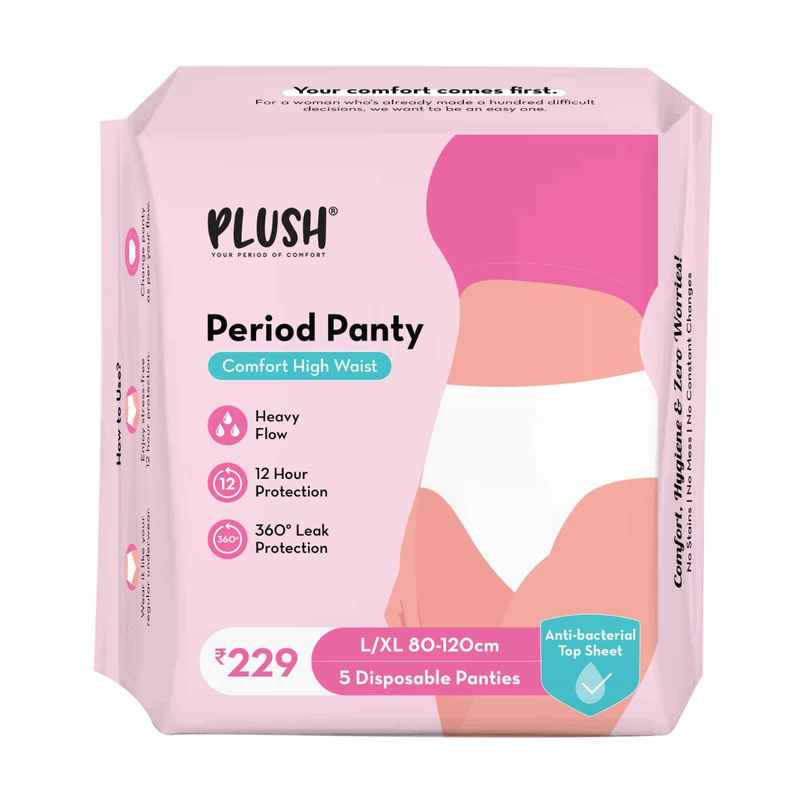 Plush Comfort High Waist Disposable Period Panty | L-XL