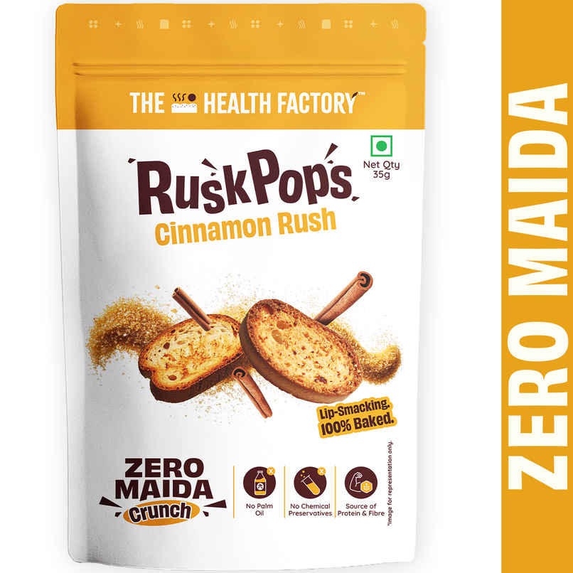 The Health Factory Zero Maida Rusk Pops- Cinnamon Rush