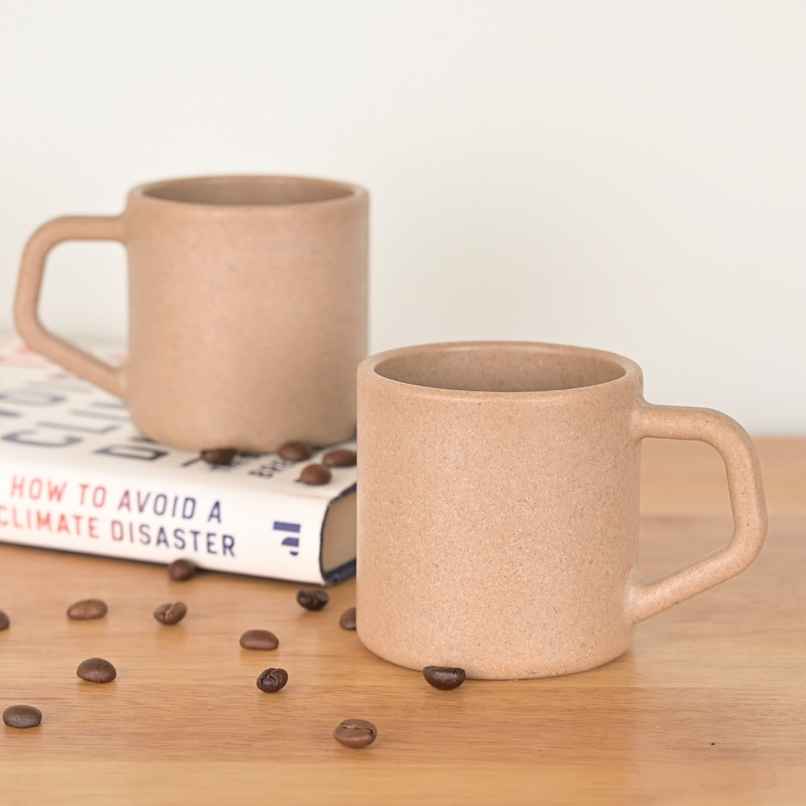 Eha Earth Friendly Tea & Coffee Cup | Rice Husk Biocomposite | Tortilla - 200 ml