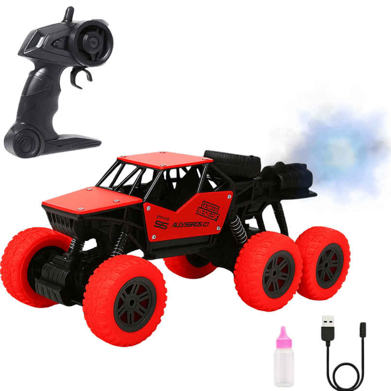 Fablue Remote Control Rock Master Car Toy for Kids - Smoke Effect Rock Crawler Car Toy | Red Fablue Remote Control Rock Master Car Toy for Kids - Smoke Effect Rock Crawler Car Toy | Red