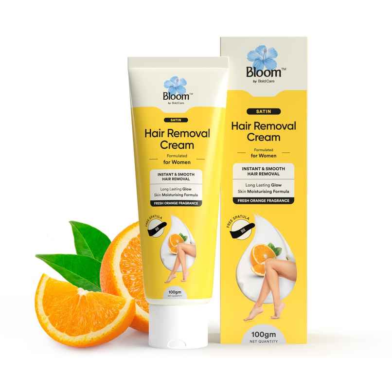 Bloom By Bold Care Hair Removal Cream With Spatula | Instant Hair Removal