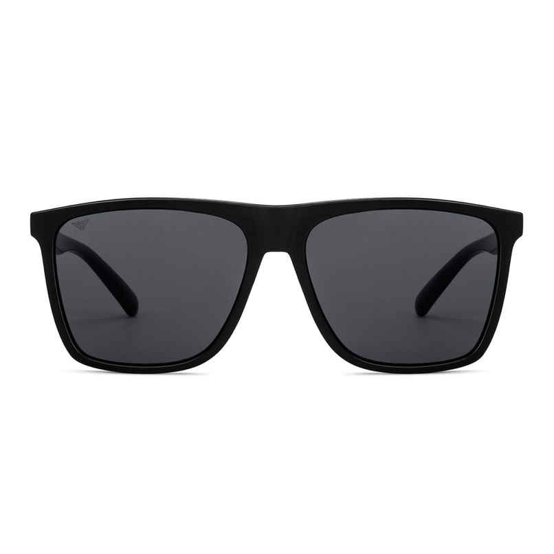 Vincent Chase By Lenskart Unisex Solid Plastic Wayfarer Sunglasses | Black - L
