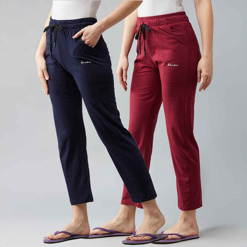 Women's Relaxed Fit Solid Pyjamas Straight