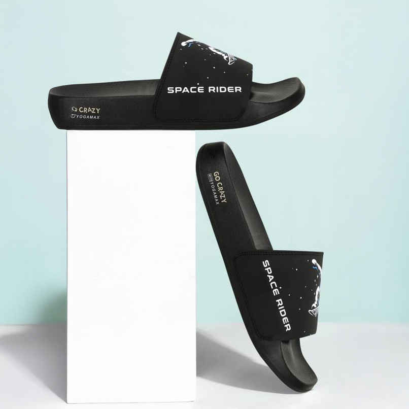 Campus Men's Space Rider Slides | Black | UK7