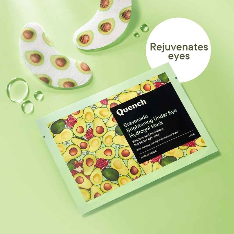 Quench Brightening Korean Under Eye Patch Soothing Eye Mask with Avocado & Vitamin E