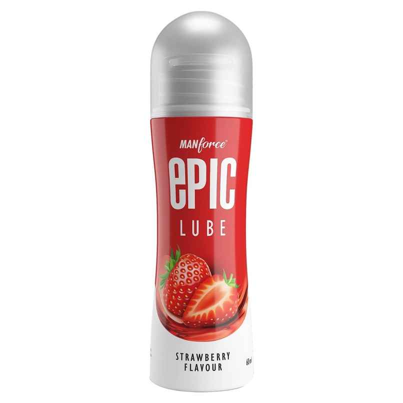 Manforce Epic Lube Strawberry Flavored Lubricating Gel for Men and Women Water Based Skin Friendly Manforce Epic Lube Strawberry Flavored Lubricating Gel for Men and Women Water Based Skin Friendly
