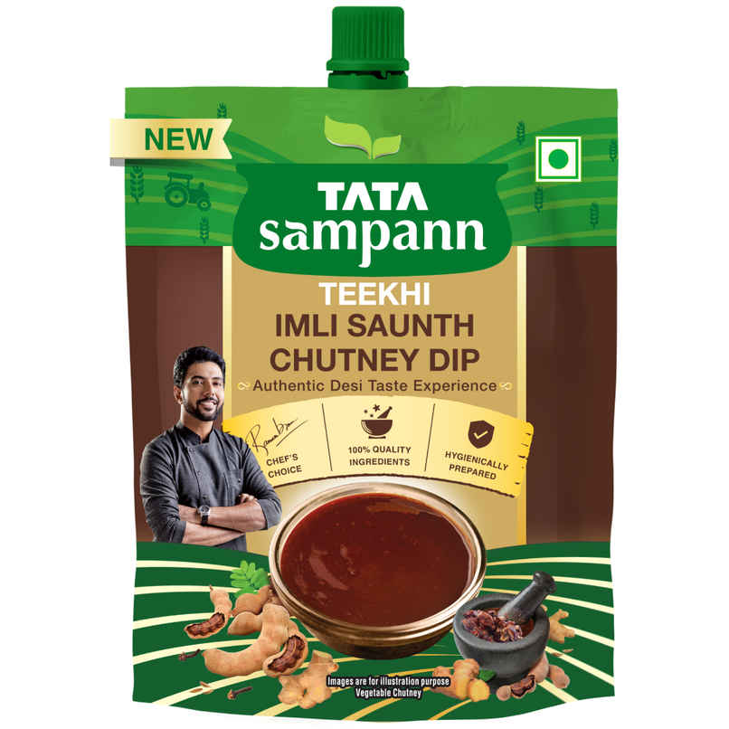 Tata Sampann Teekhi Imli Saunth Chutney Dip | Made with Tamarind & Dry Ginger | Tangy & Spicy Flavor Tata Sampann Teekhi Imli Saunth Chutney Dip | Made with Tamarind & Dry Ginger | Tangy & Spicy Flavor