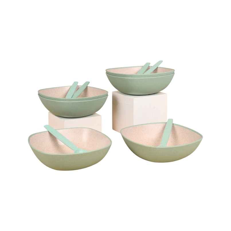 Eha Earth-Friendly Multipurpose Bowls | 600 ml | Made With Rice Husk Biocomposite | Set Of 6