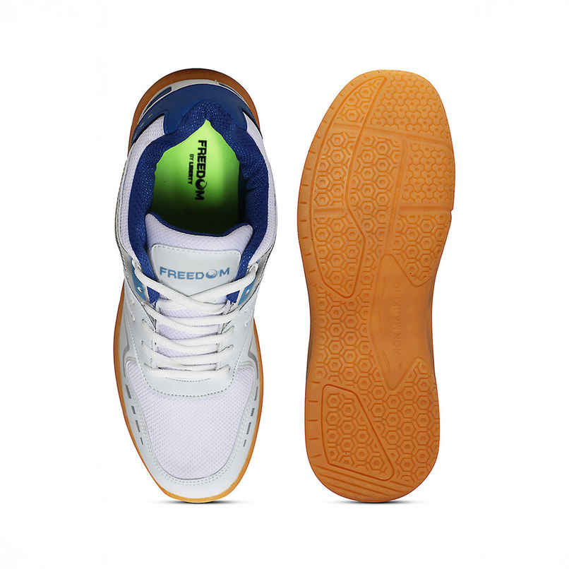 Liberty Apparel Men's Freedom Aspire-1E Badminton Shoes | Sky Blue - UK 8