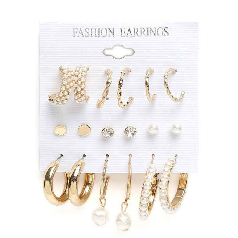 YouBella Jewellery Celebrity Inspired Gold Plated Earrings Combo For Girls And Women (Style 8)