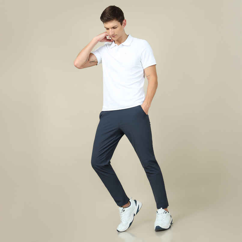 Technosport Men Poly Solid Relax Fit Sports Trackpants with DURACOOL+ | Carbon Grey | XXL