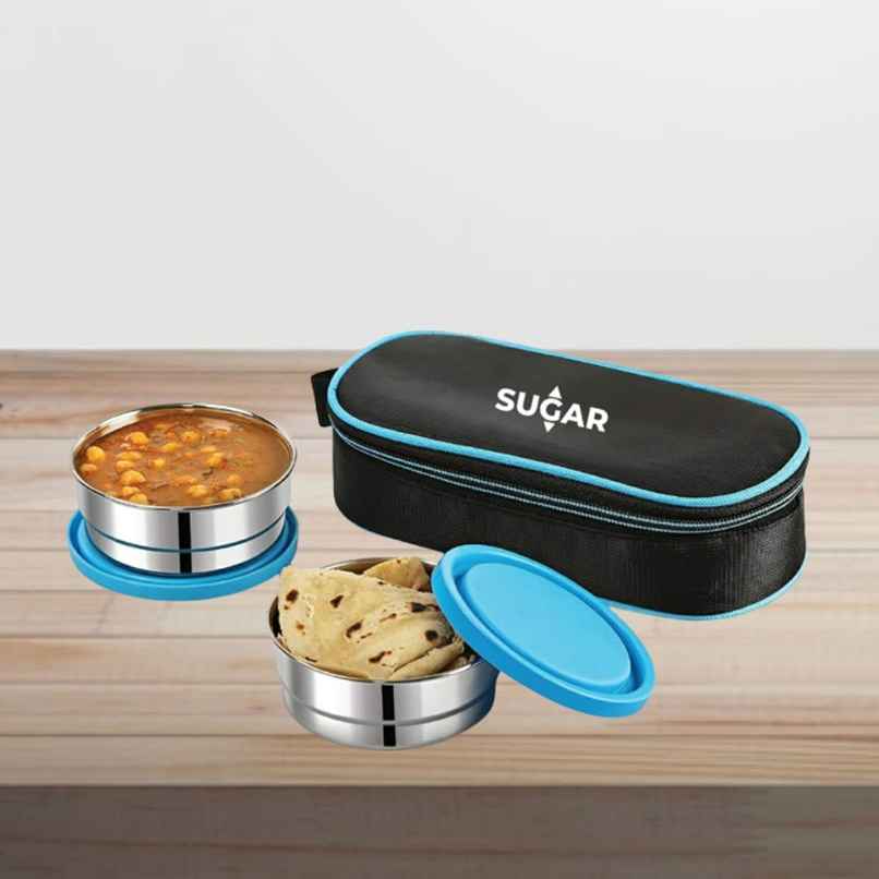 Sugar Homeware Glowell Stainless Steel Lunchbox With Bag For School Office Kids