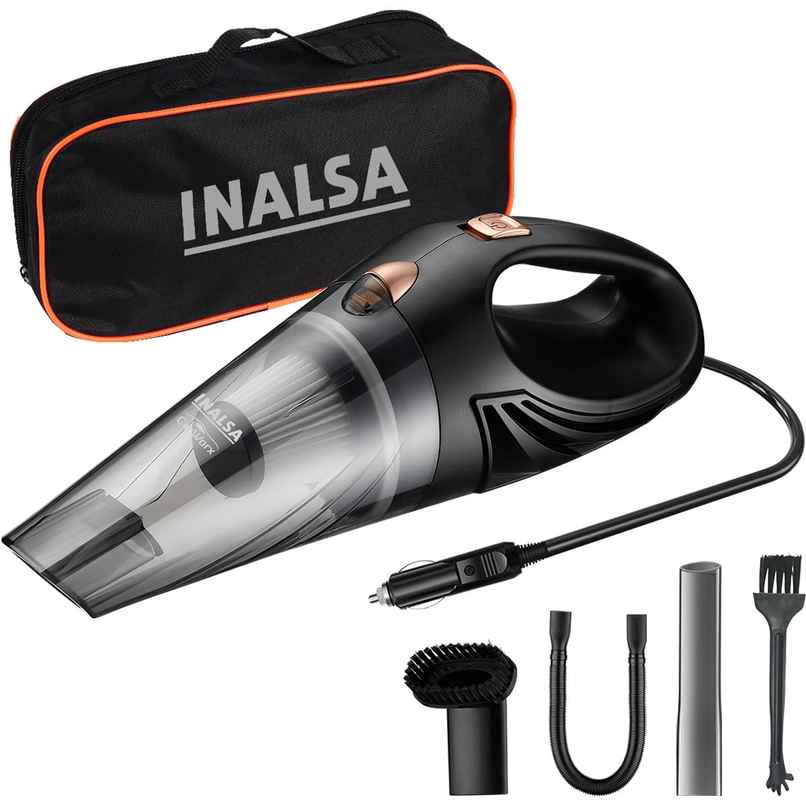 INALSA Car Vacuum Cleaner CarWorx,5 Mtr Long Corded, 5KPA Suction,HEPA Filtration,(Black) -Free Bag INALSA Car Vacuum Cleaner CarWorx,5 Mtr Long Corded, 5KPA Suction,HEPA Filtration,(Black) -Free Bag