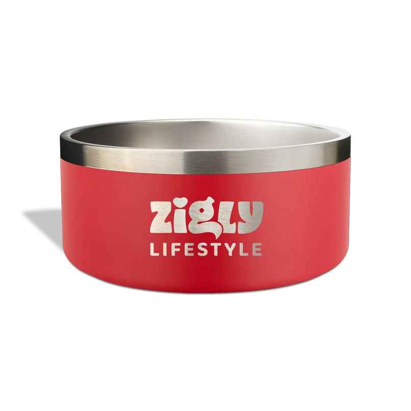 Zigly Lifestyle Double Walled Dog Bowl Small - Red Zigly Lifestyle Double Walled Dog Bowl Small - Red