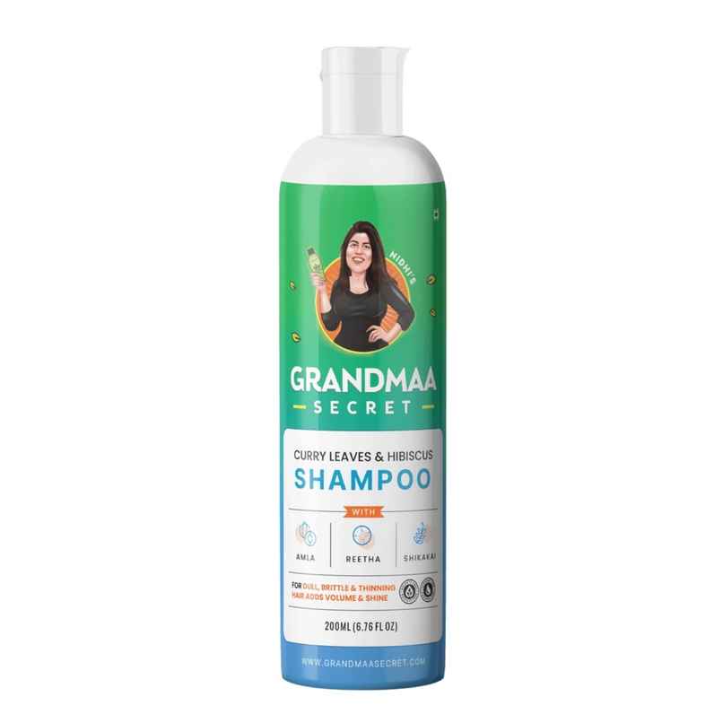 Nidhi'S Grandmaa Secret Curry Leaf And Hibiscus Shampoo For Hair Fall Control
