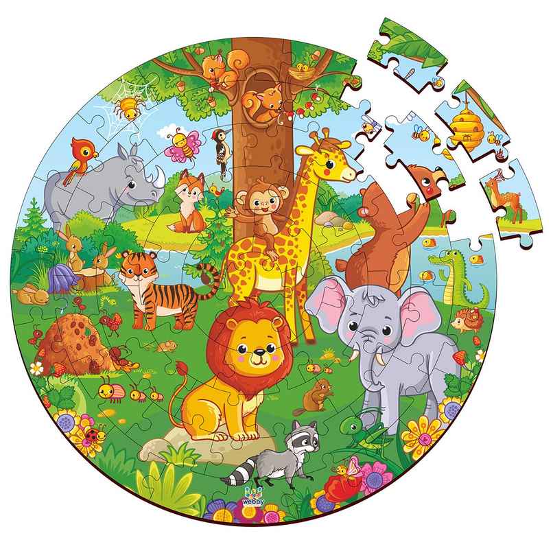 Webby Toys Jungle Jigsaw Puzzle (Multicolor, 4 - 6 years)