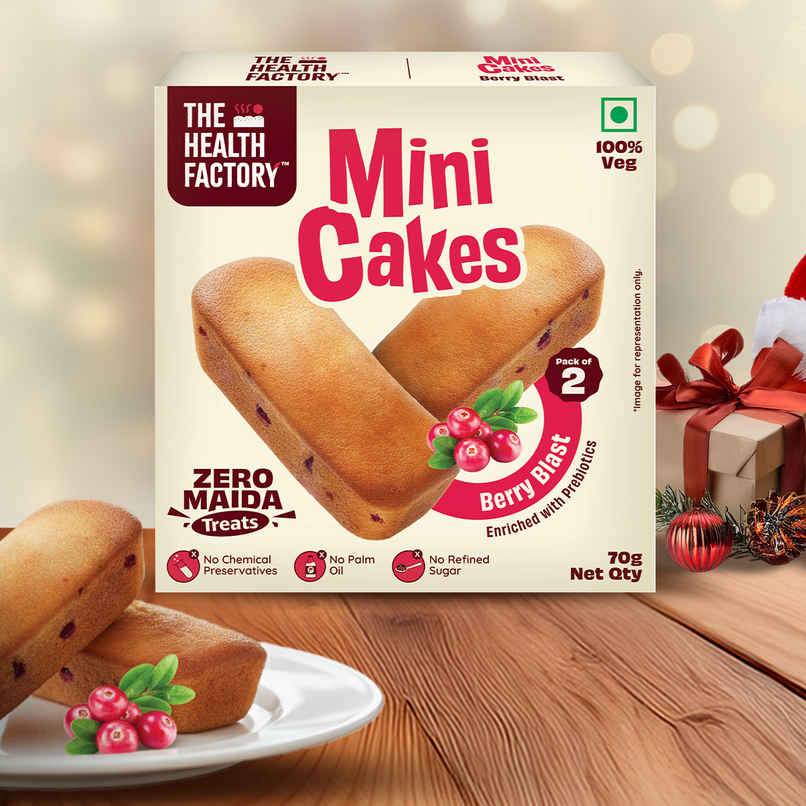 The Health Factory Zero Maida Mini Cakes- Berry Blast