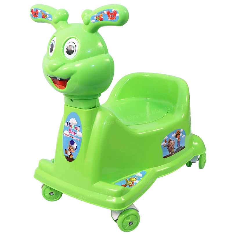 Toyshine 3-in-1 Rabbit Rider & Potty Chair, Potty Training Seat & Riding Scooter for Kids - Green