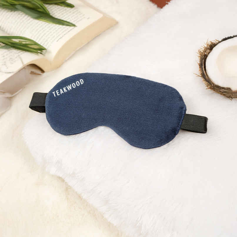 Teakwood Leathers Unisex Adjustable Solid Eye Mask | Blue Teakwood Leathers Unisex Adjustable Solid Eye Mask | Blue