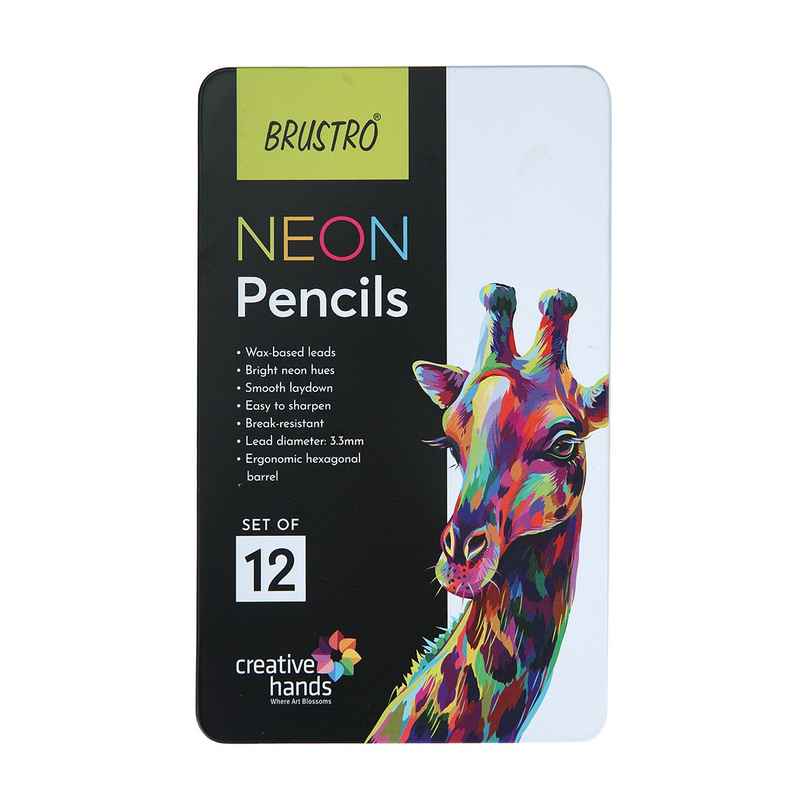 Brustro Neon Pencils Set Of 12 Brustro Neon Pencils Set Of 12