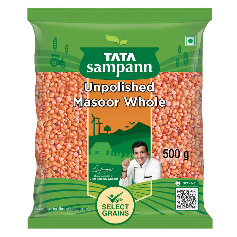 Tata Sampann Unpolished Masoor - Whole Tata Sampann Unpolished Masoor - Whole