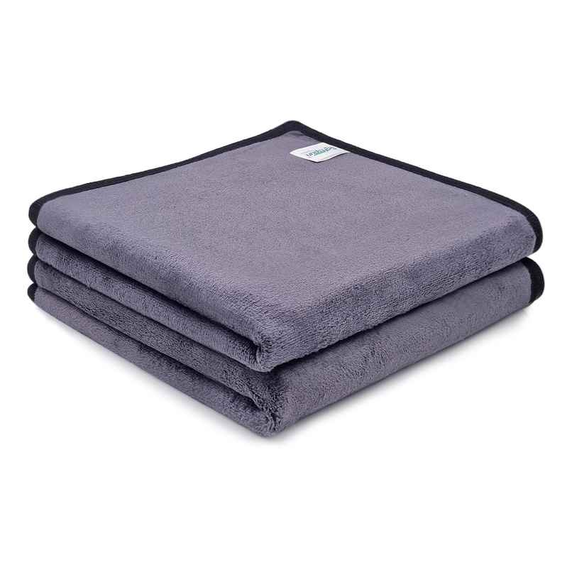 Softspun Microfiber Cleaning Cloths (500 GSM, 40x40cm, 2pc, Grey)