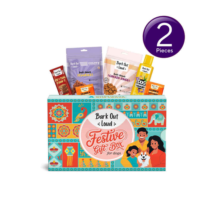 Bark Out Loud Festive Dog Gift Box Combo