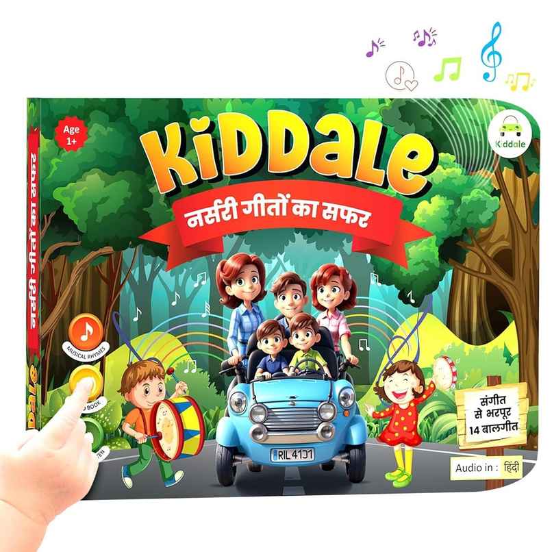 Kiddale 28 Sounds, 14 Hindi Musical Rhymes & Picture Book