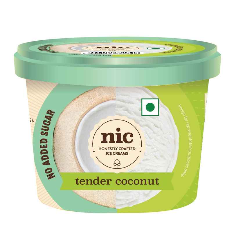 NIC Tender Coconut Ice Cream Cup | No Added Sugar