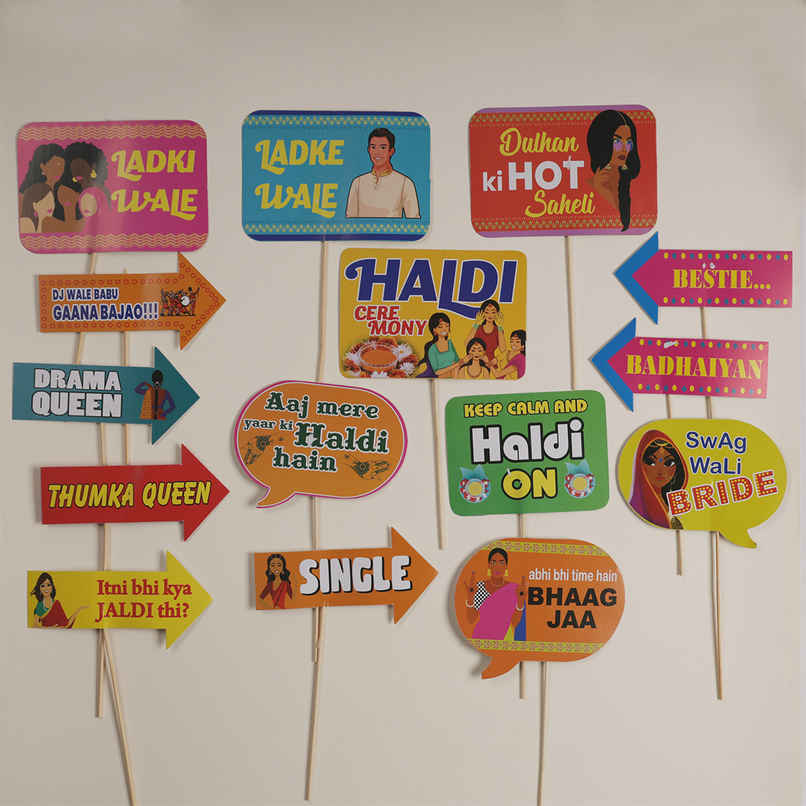 Oye Happy Haldi Party Props