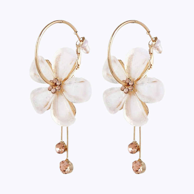YouBella Jewellery Earings Gold Plated Floral Earrings for Girls and Women