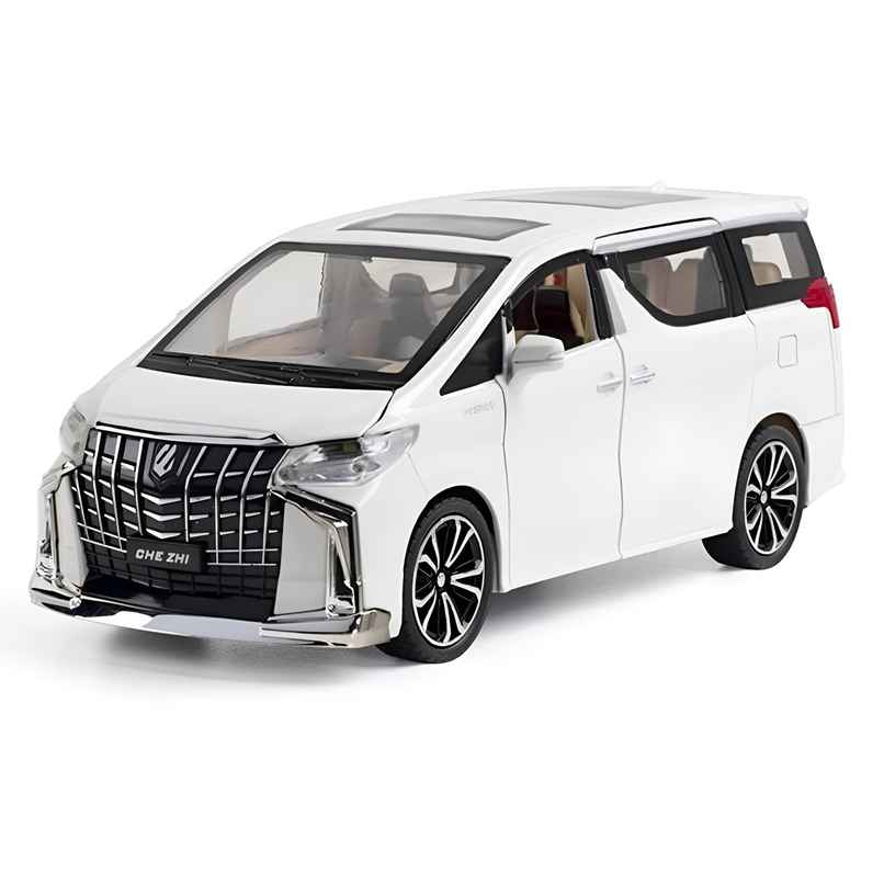 Toyshine 1:24 Die Cast Deluxe Vehicle with Music, Lights & Pull Back Function for Kids 3+ (White)