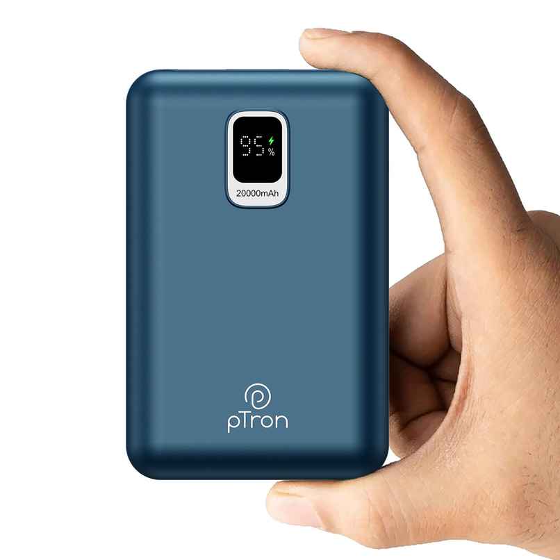 pTron Dynamo Ultra 20000 mAh Power Bank | 22.5W Fast Charging | 20W Pd Charging | 3 Output Ports - Blue