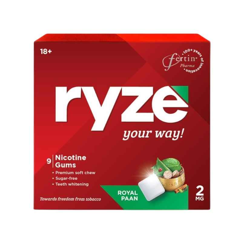 Ryze Royal Paan Nicotine Gums 2MG | 9 Gum Blister